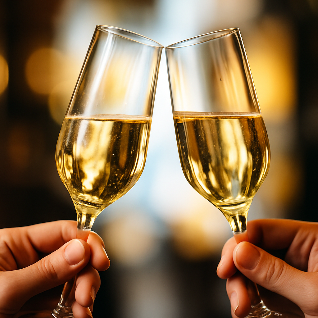 グラスで乾杯